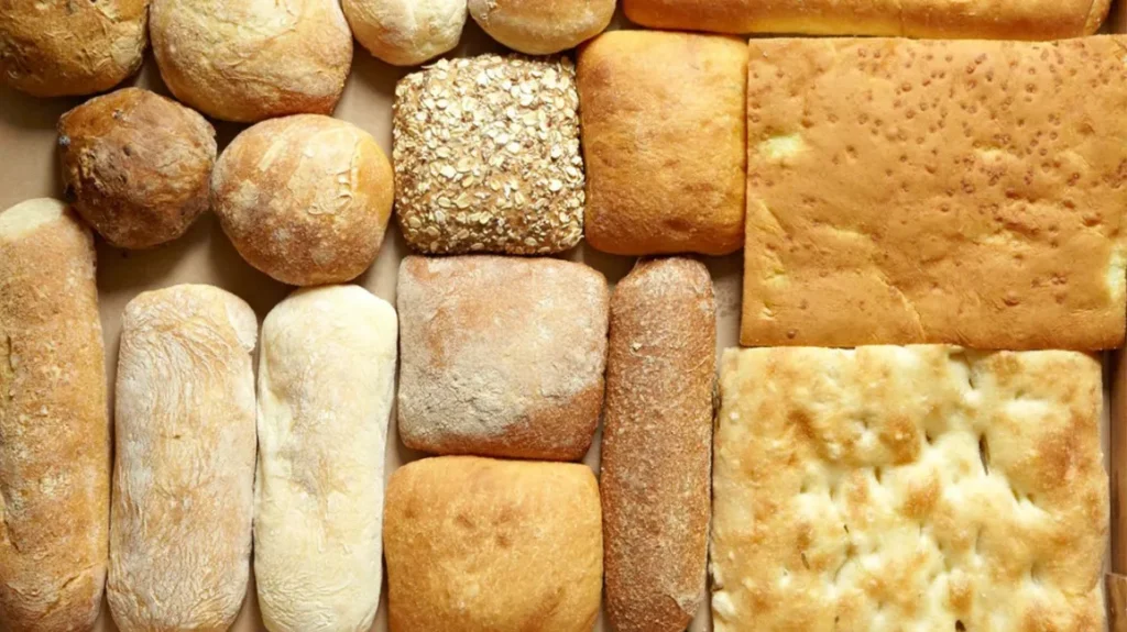 a group of different types of bread